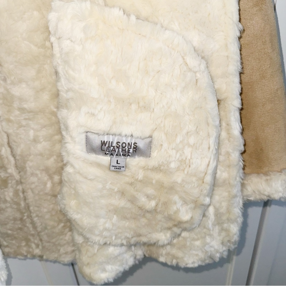 Wilsons Leather Tan and Cream Jacket - Picture 11 of 16